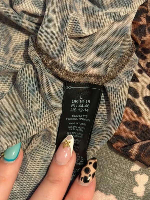 ASOS asos leopard print mesh top