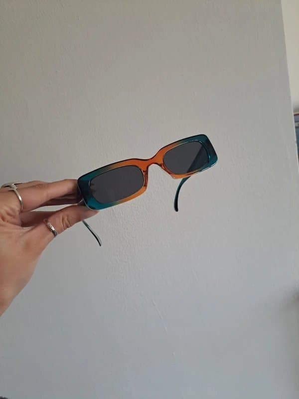 Bershka Ombre Orange and Turquoise Bershka Sunglasses with neckholder