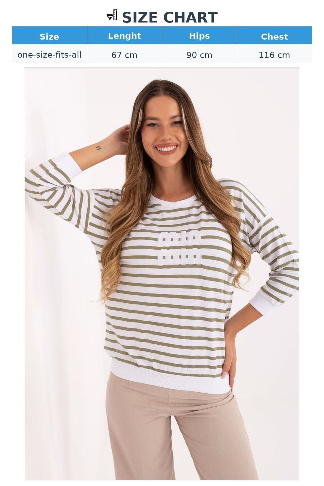 Love Lace Love Lace Women's Micromodal Elastane Striped Patch Blouse in Green - 4