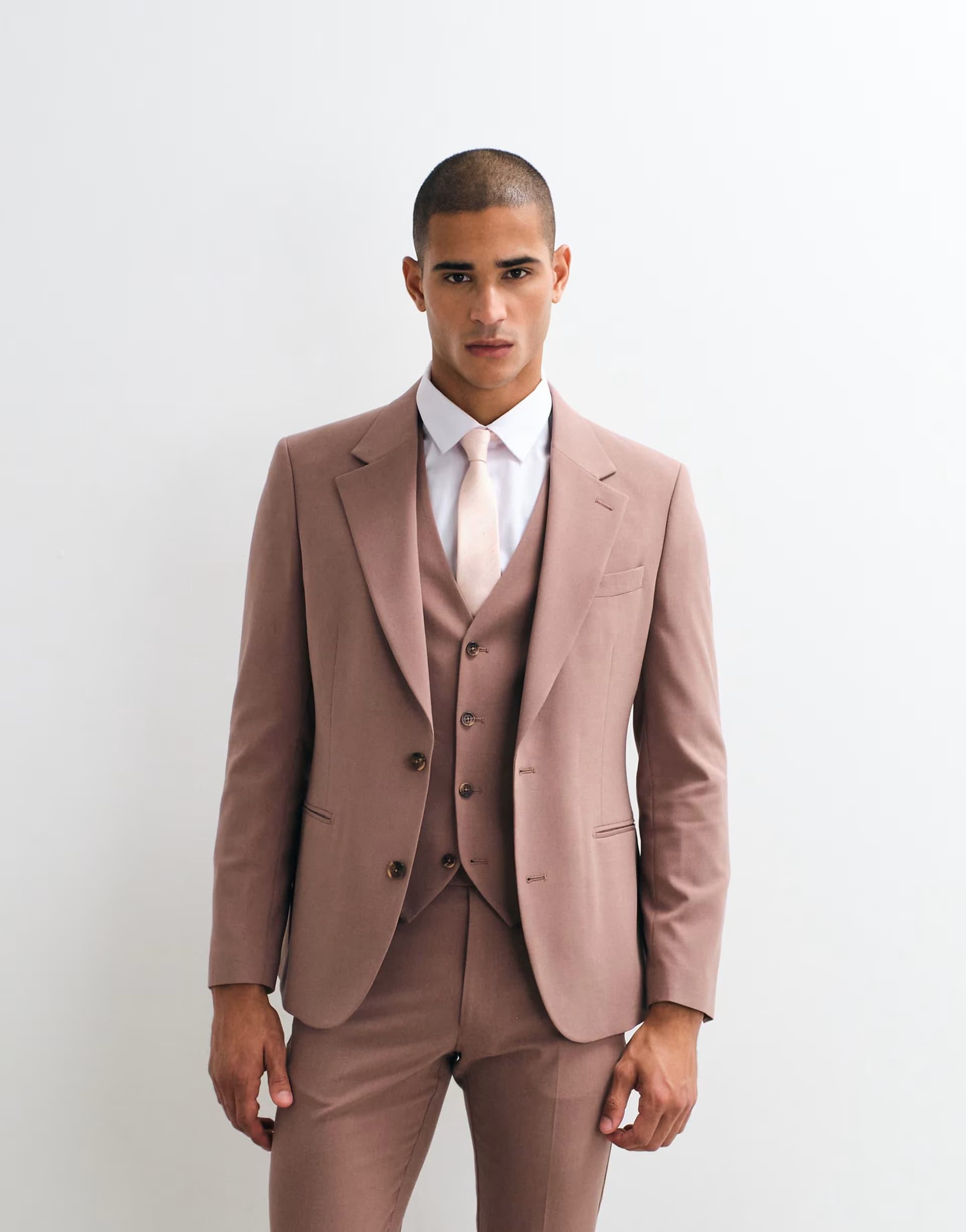 ASOS ASOS DESIGN skinny suit blazer in brown