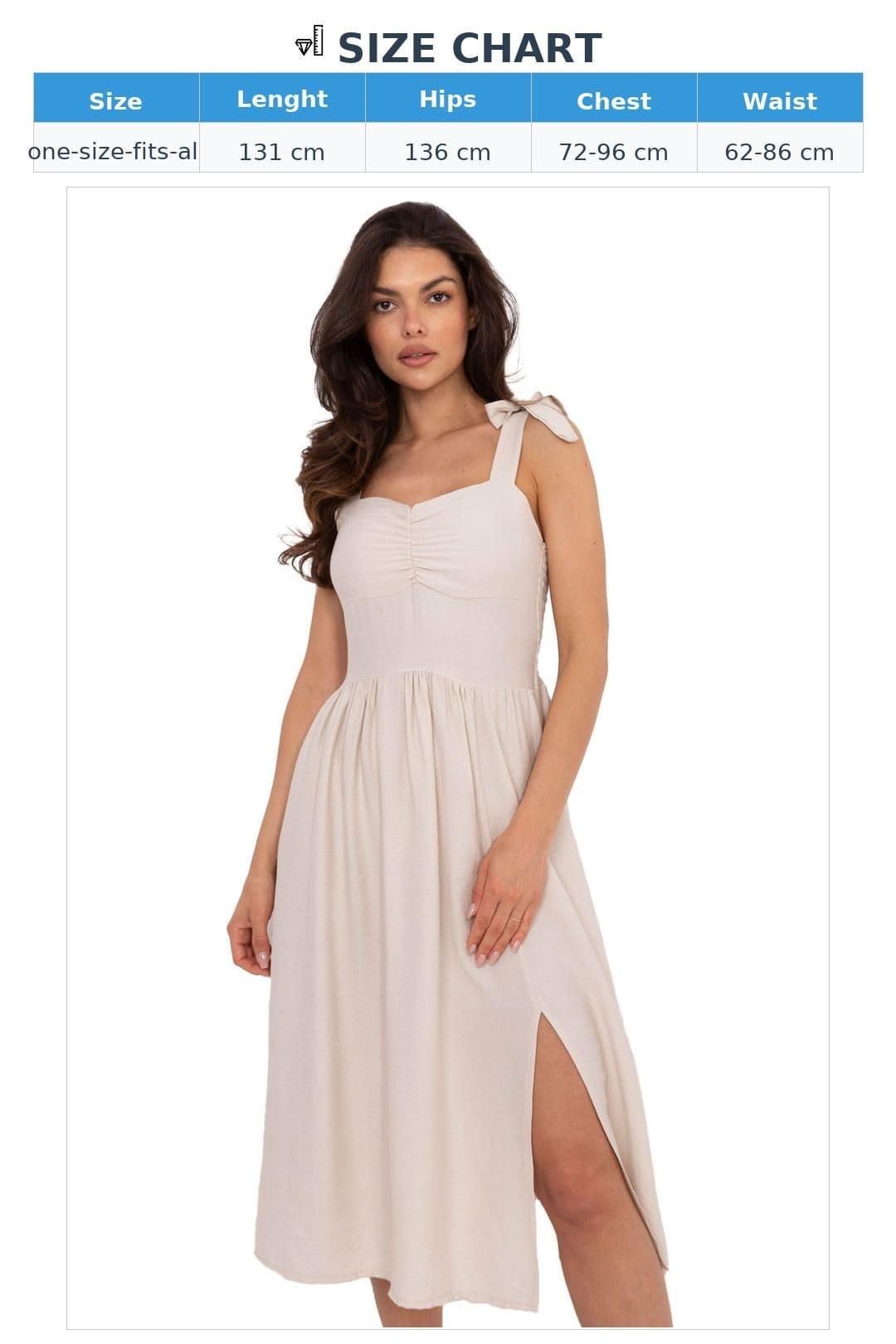 Love Lace Love Lace Women's Light Summer Day Dress with Sweetheart Neck in Beige - 4