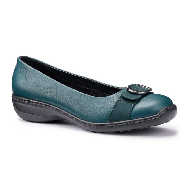Hotter Hotter Women's 'Grace' Ballet Pumps in Teal - 2