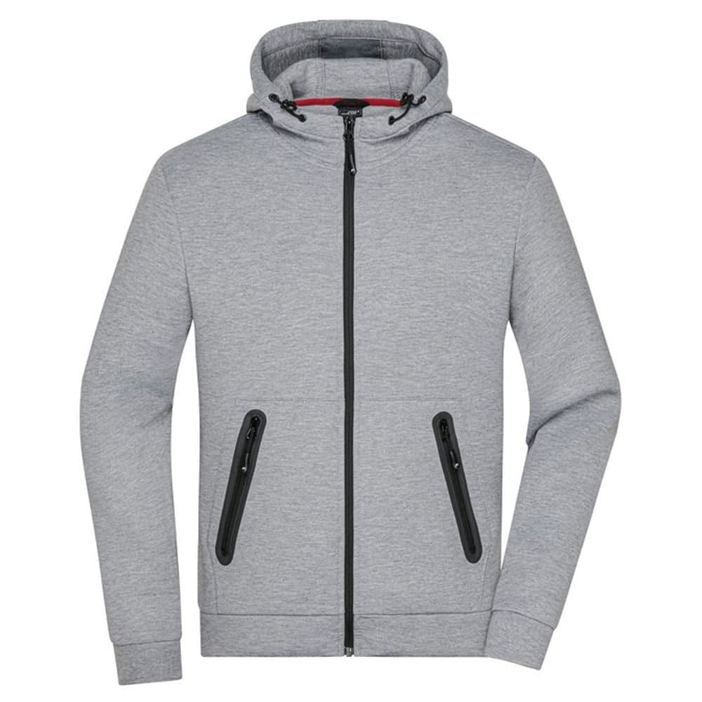 James and Nicholson James and Nicholson Men's Hooded Jacket in Light Grey