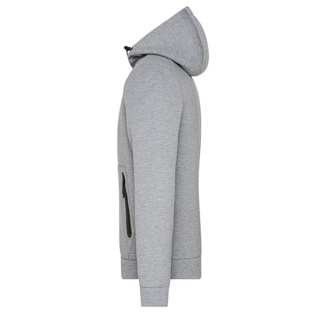 James and Nicholson James and Nicholson Men's Hooded Jacket in Light Grey - 3