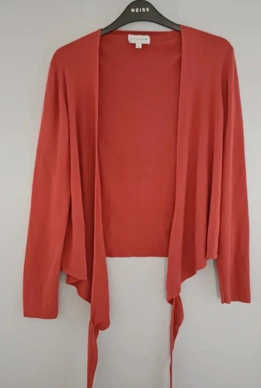 Jigsaw Jigsaw Rust Silk/Angora Blend Cardigan - size L/14