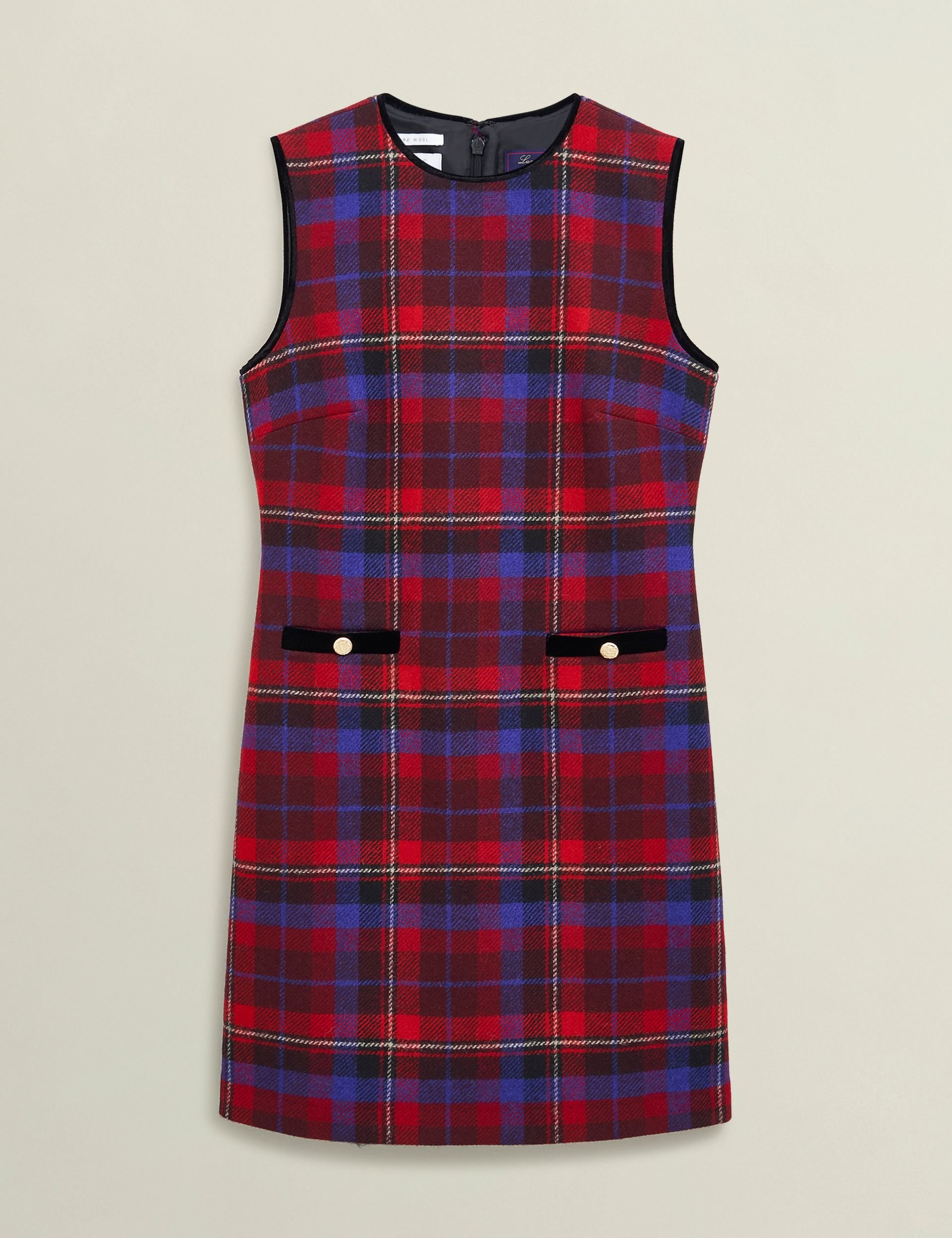 Hobbs London Hobbs London Women's Ingrid Checked Dress in Maroon - 2