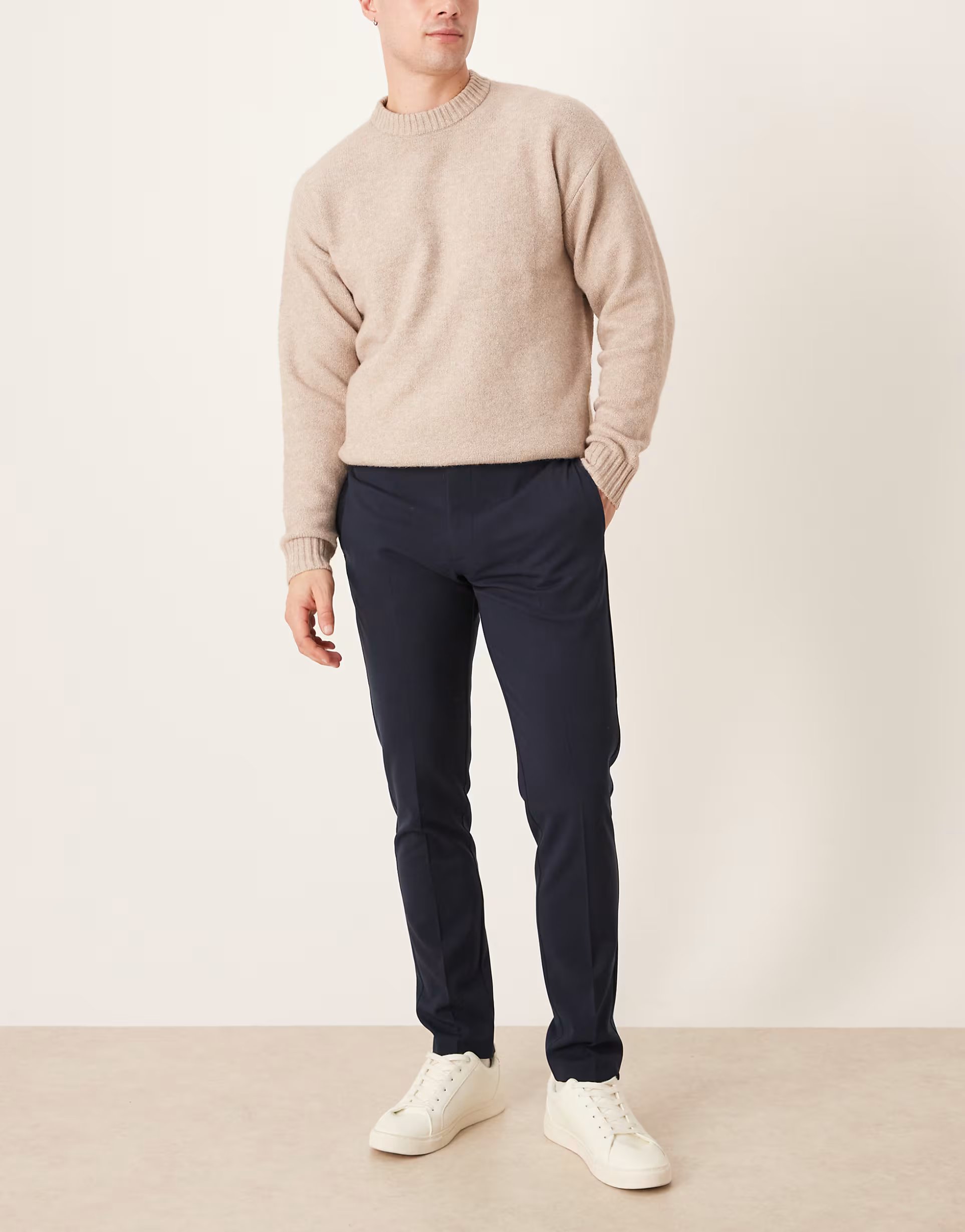 ASOS ASOS DESIGN smart skinny trousers in navy - 1