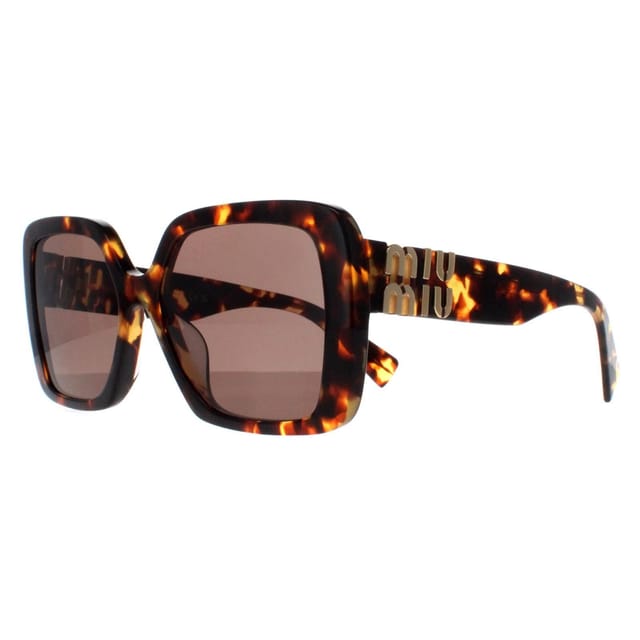 Miu Miu Miu Miu Women's Square Honey Havana Dark Brown MU10YS - 2