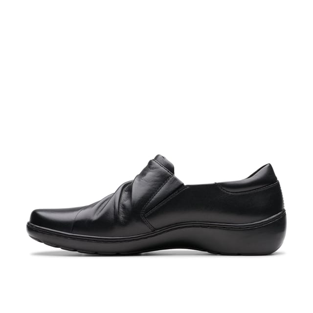 Clarks Clarks Women's Cora Aubrie Black Leather Slip Ons - 2