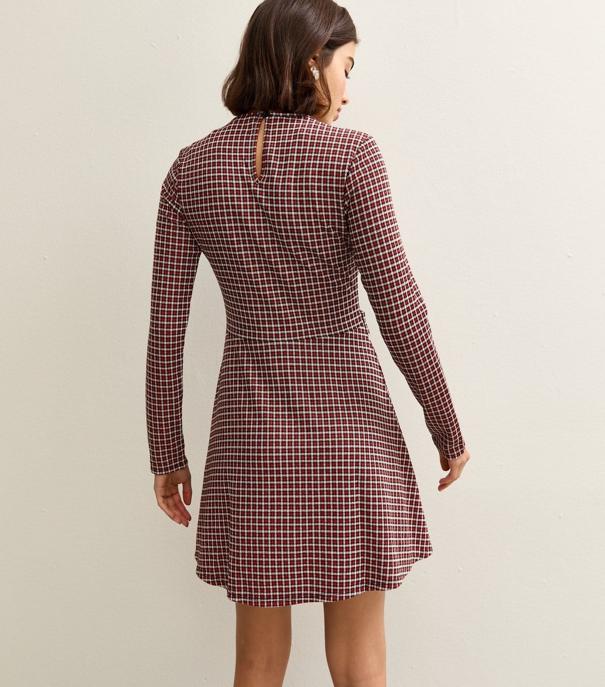 New Look Women's Red Check Long Sleeve Mini Dress New Look - 4