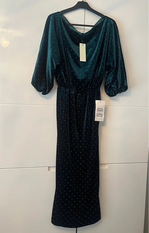 Never Fully Dressed Never fully dressed Emerald velvet Tilly dress