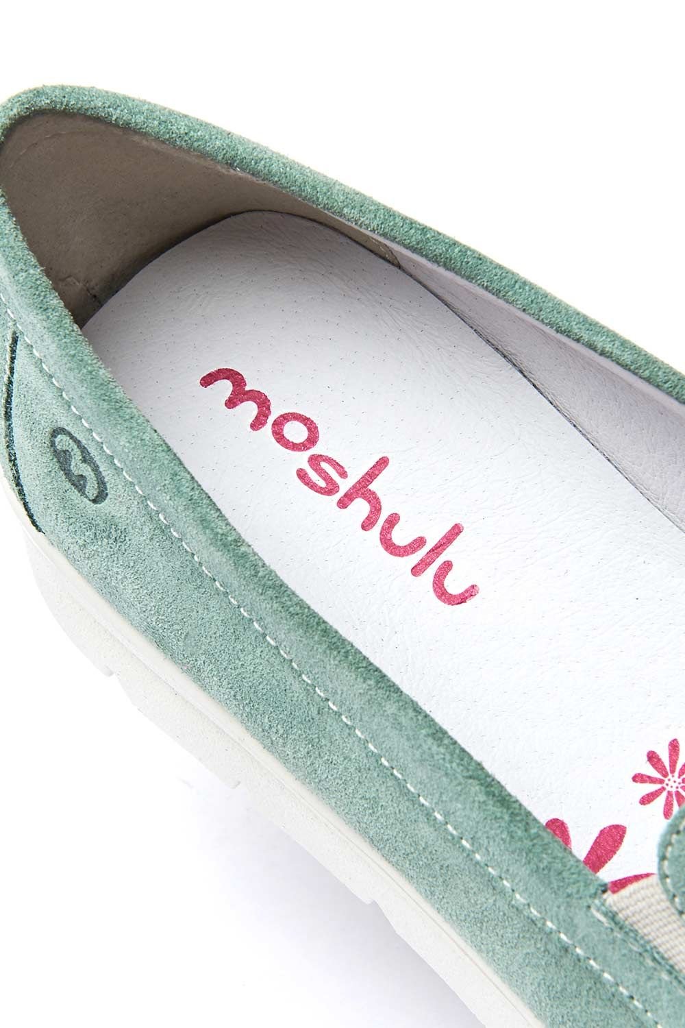 Moshulu Moshulu Women's 'Shearwater' Casual Moccasin Loafer Trainers in Light Green - 4