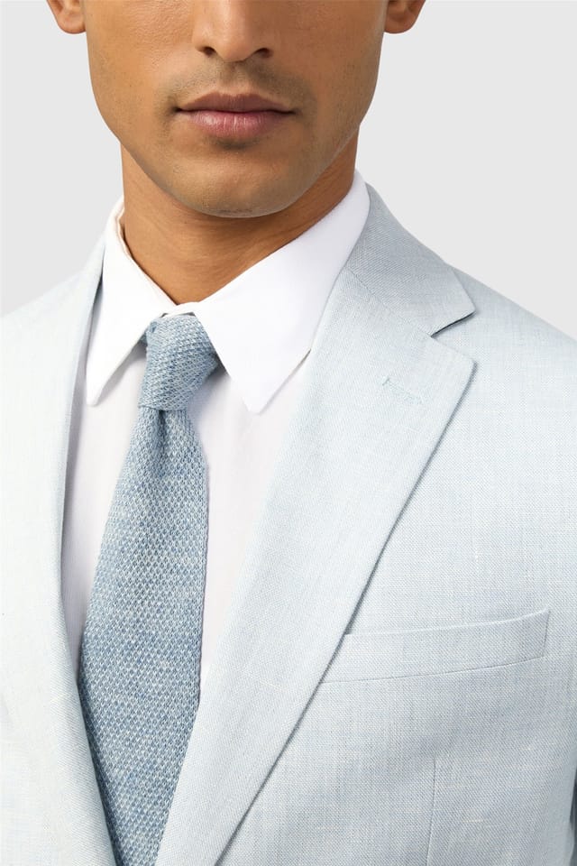 Ted Baker Ted Baker Men's Single Breasted Two Button Slim Fit Suit Jacket in Pale Blue - 3