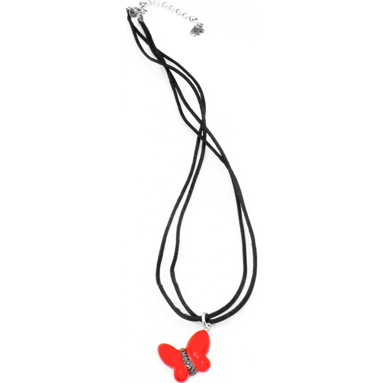 Folli Follie Folli Follie Black Butterfly Necklace