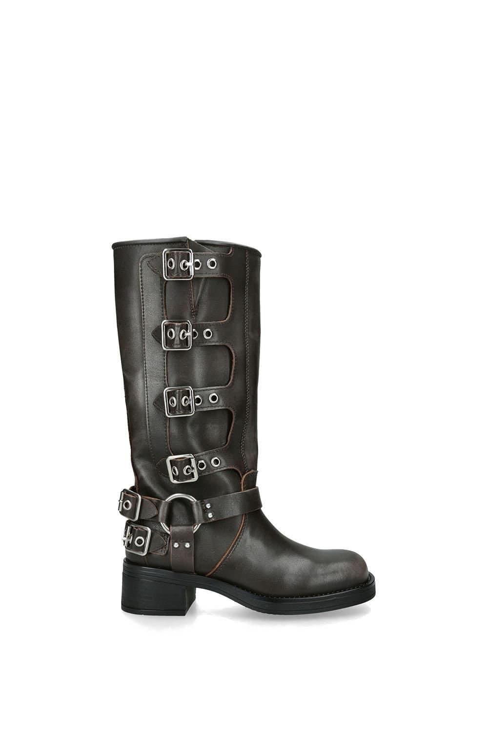 Steve Madden STEVE MADDEN Women's 'Rocky Brown' Leather Boots in Brown