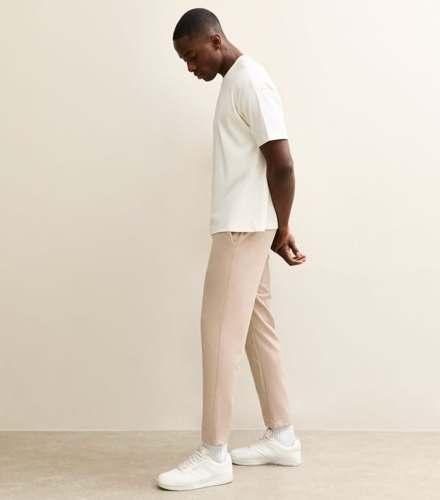 jack & jones Men's Cream Structure Joggers Jack & Jones New Look - 2