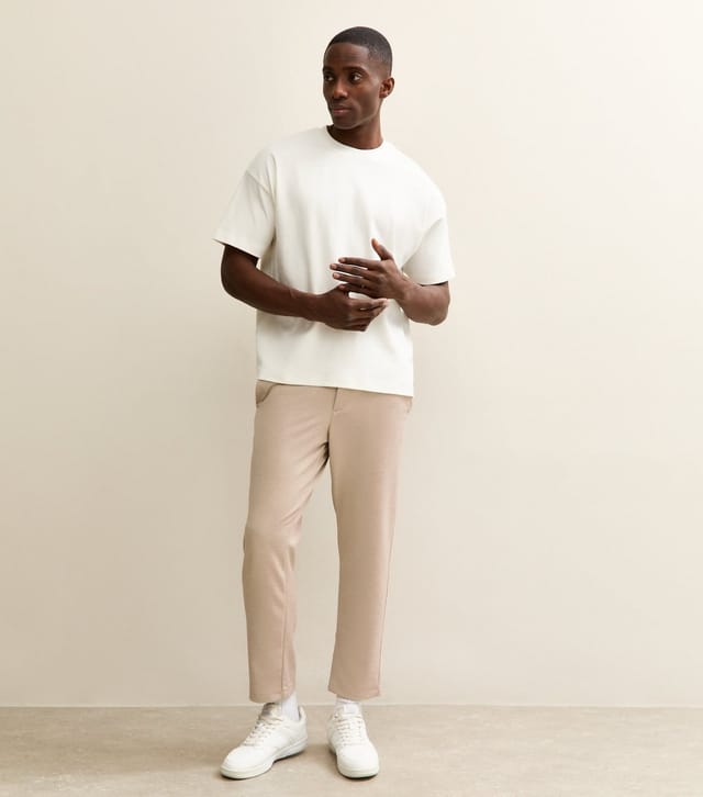 jack & jones Men's Cream Structure Joggers Jack & Jones New Look - 3