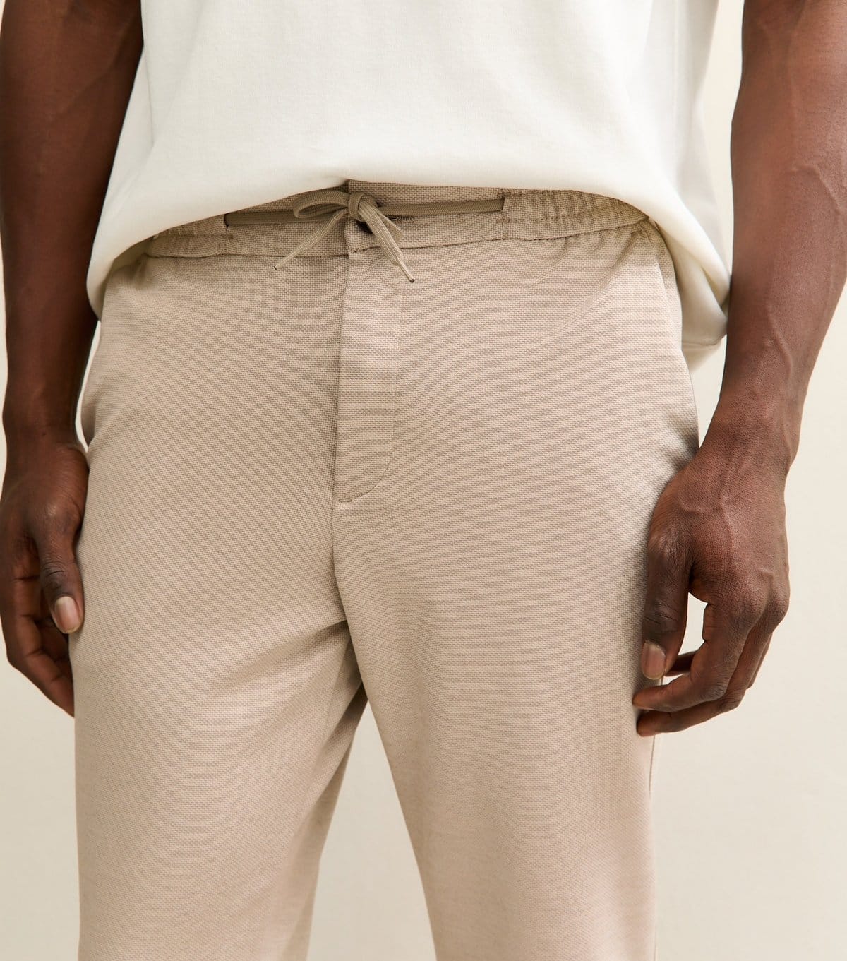 jack & jones Men's Cream Structure Joggers Jack & Jones New Look - 4