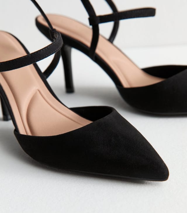 New Look Women's Black Faux Suede Pointed Toe Court Shoes New Look - 3