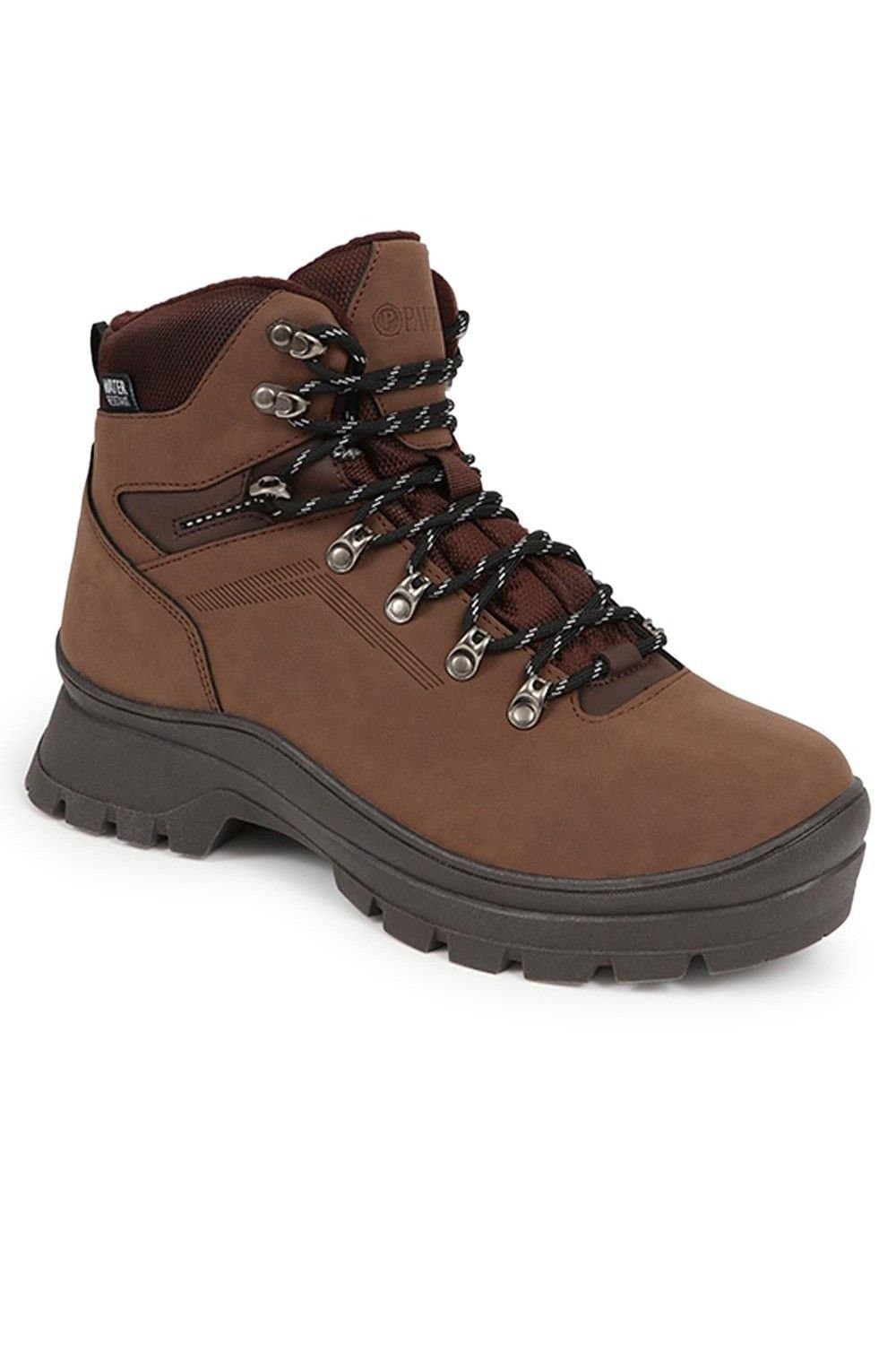 Pavers Pavers Men's Brown Lace-Up Walking Boots