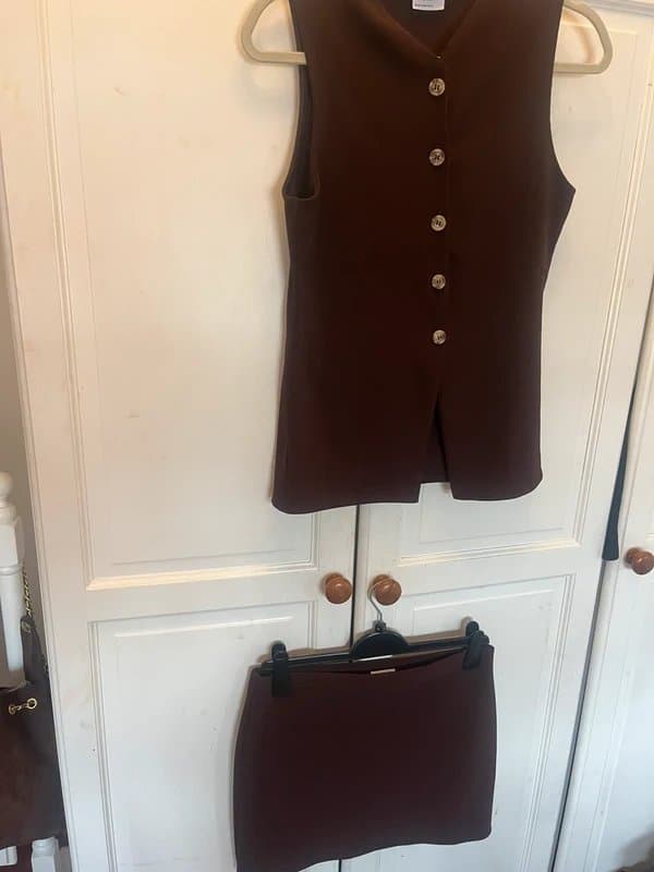 ASOS Asos brown co ord buttons