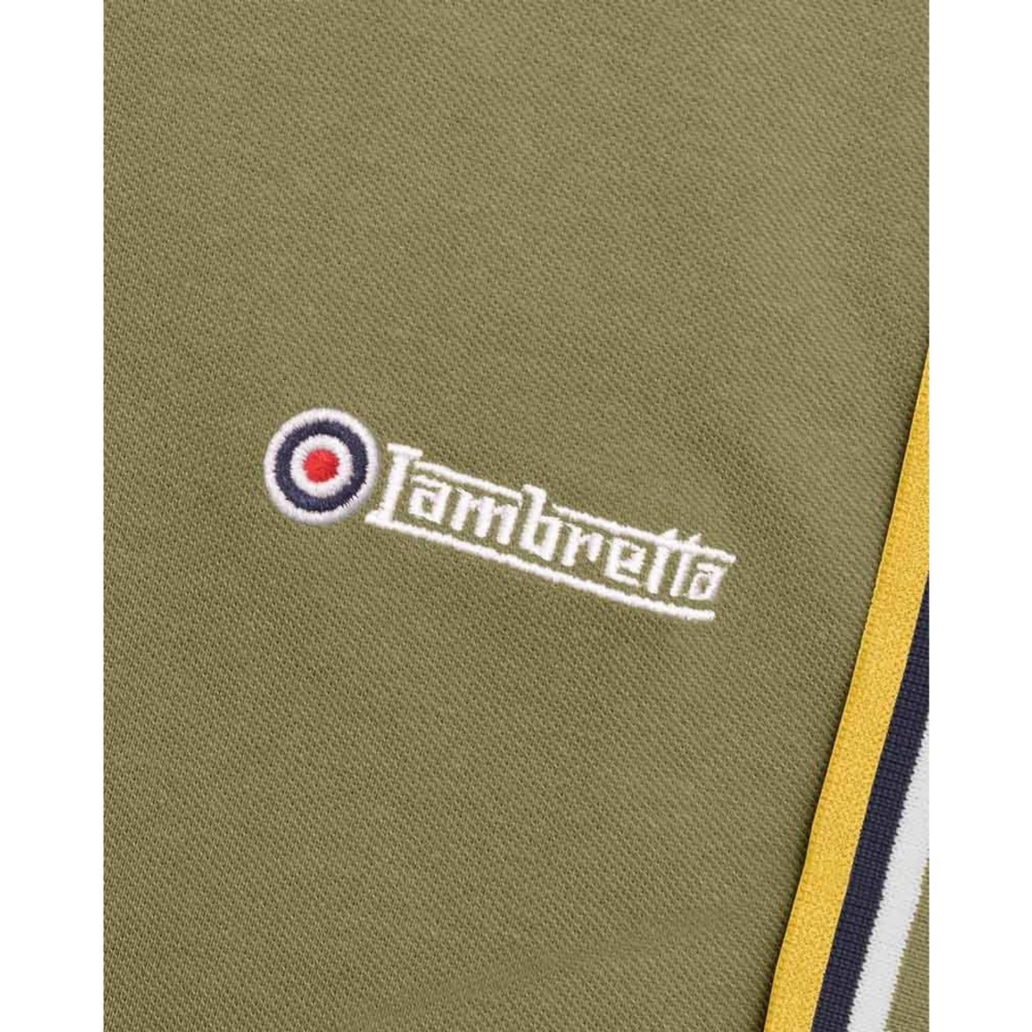 Lambretta Lambretta Men's Triple Tipped Polo Shirt in Khaki - 4