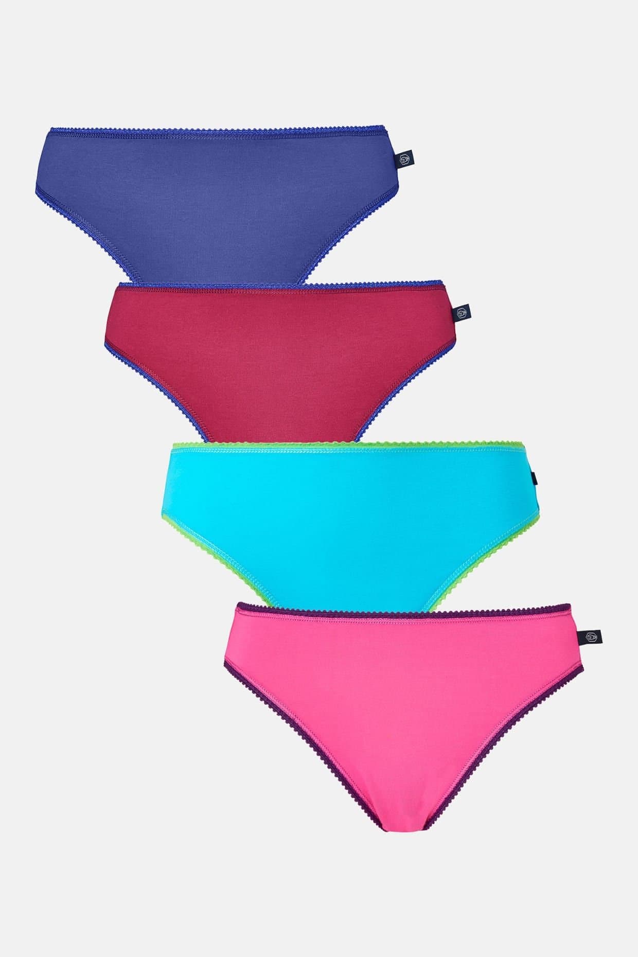 British Boxers British Boxers Women's 'Lucky Dip' Four Pack of High Leg Knickers