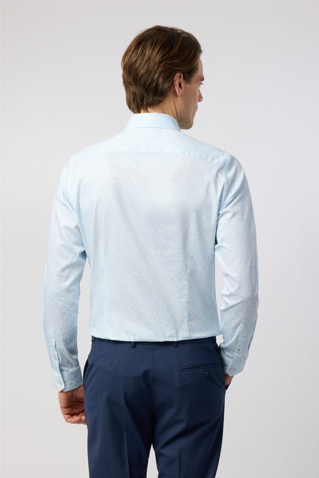 Ted Baker Ted Baker Men's Long Sleeve Slim Fit Formal Shirt in Baby Blue - 2