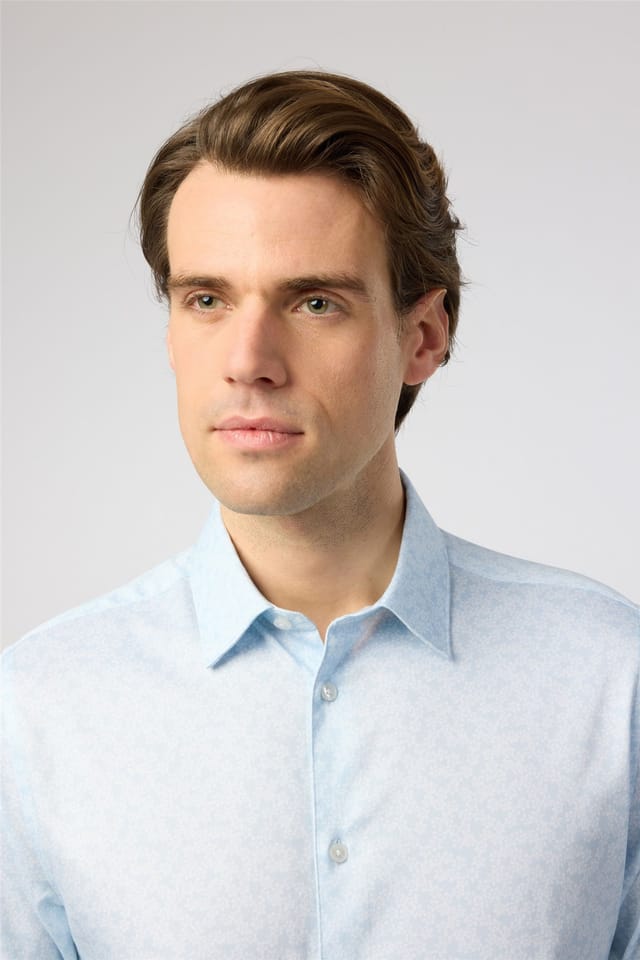 Ted Baker Ted Baker Men's Long Sleeve Slim Fit Formal Shirt in Baby Blue - 3