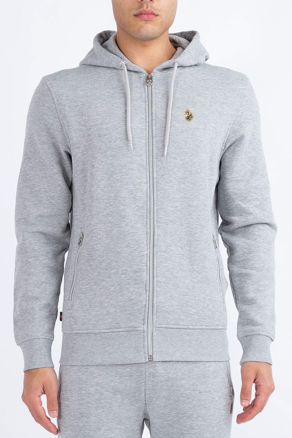 Luke 1977 Luke 1977 Men's Berlin 1000 Zip Hoodie in Mid Grey
