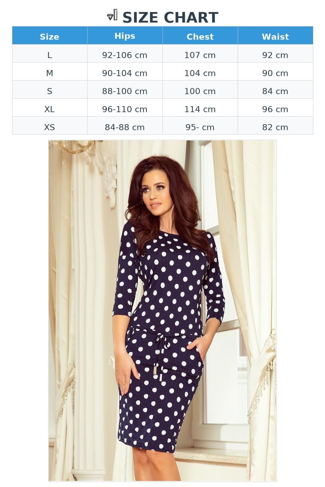 Love Lace Love Lace Women's Navy Polka Dot Tie Front Pocket Dress in Blue - 4