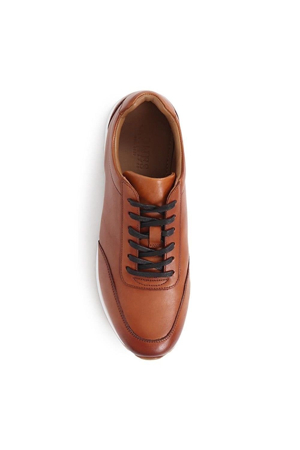 Jones Bootmaker Jones Bootmaker Men's Southend2 Leather Trainers in Tan - 4
