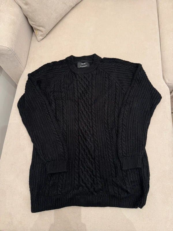 Bershka Bershka Black Men’s Knit Jumper - Size XS (Unisex)