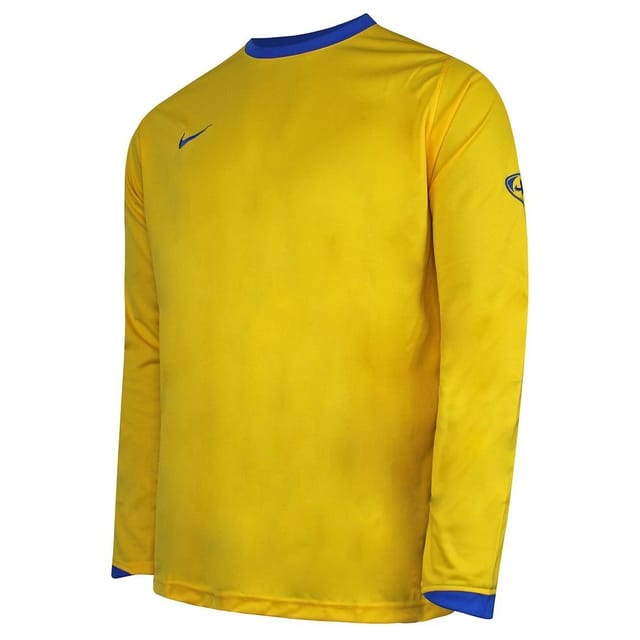 Nike Nike Men's Graphic Logo Long Sleeve Crew Neck Yellow/Blue Football Top in Yellow - 3