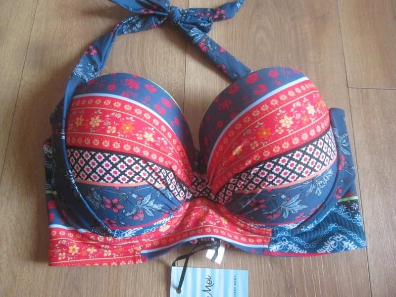 Pour Moi Pour Moi size 34F underwired padded halter bikini top Brand new with tags