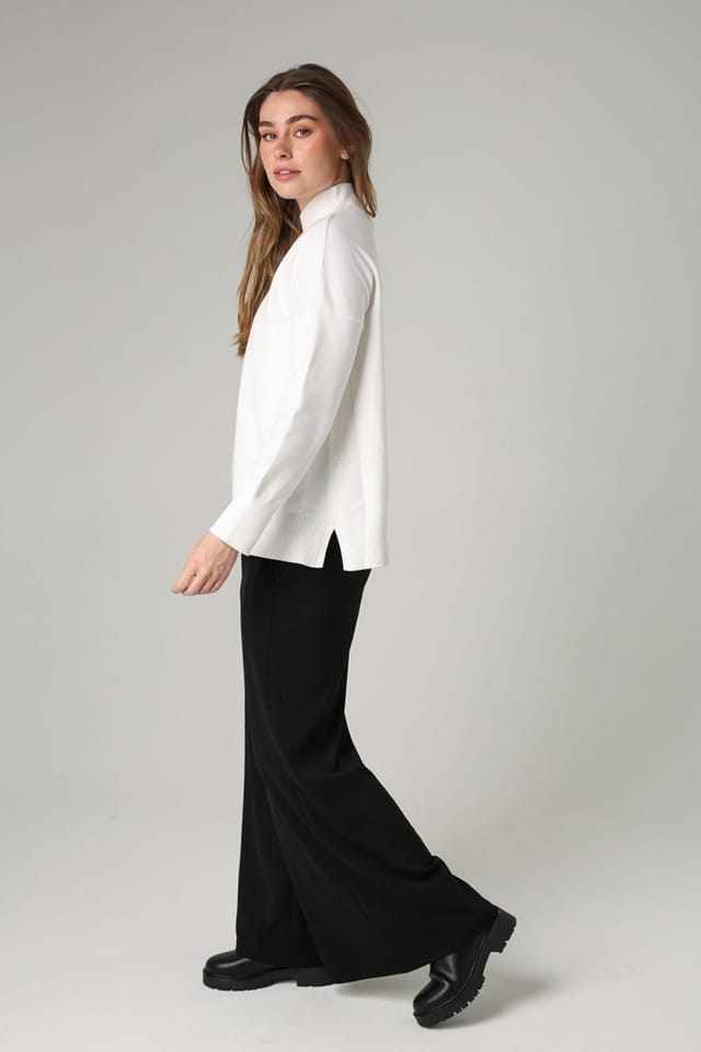 French Connection French Connection Women's High Neck Cosy Long Sleeve Jumper in White - 3