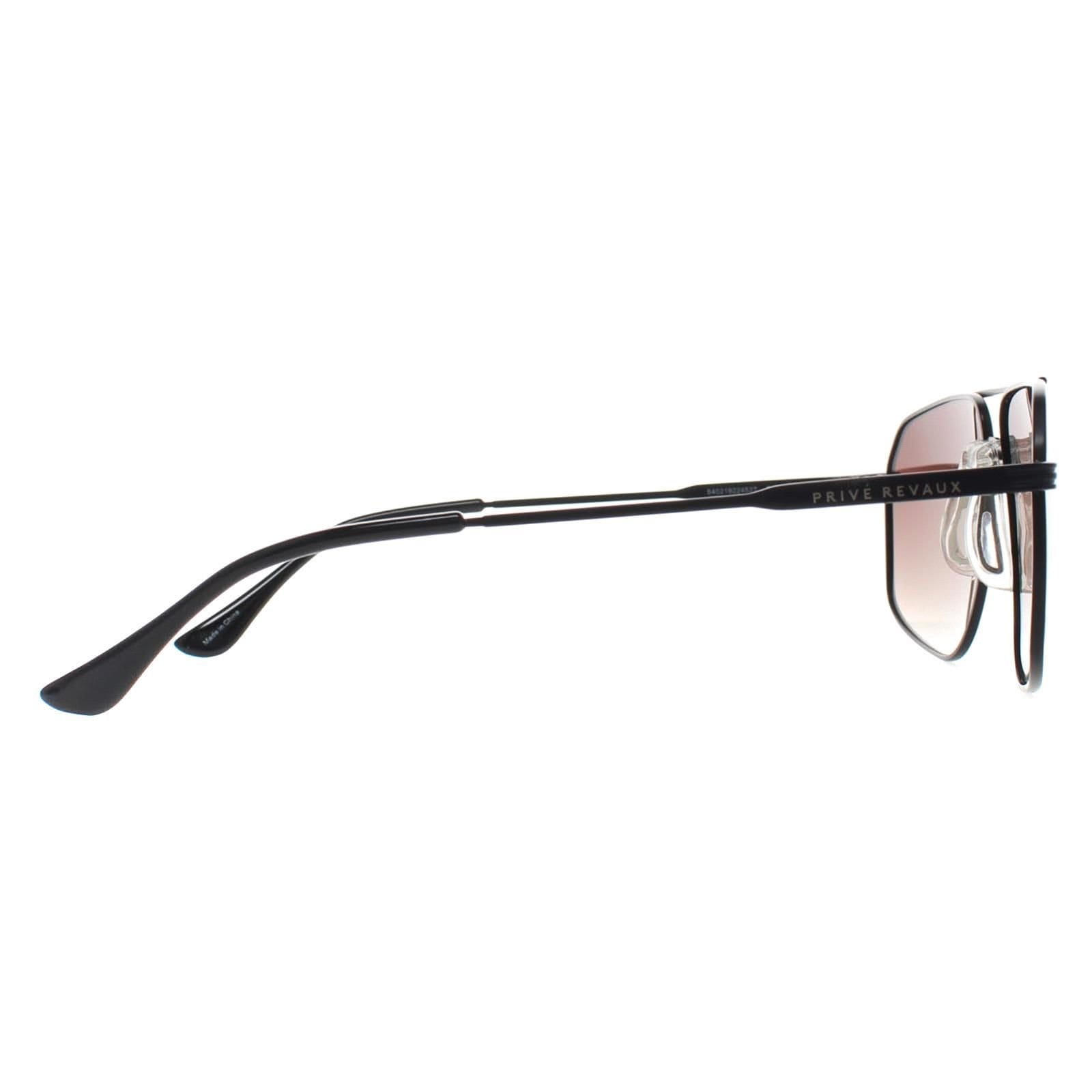 Prive Revaux Prive Revaux Men's Aviator Caviar Black Brown Gradient Rico - 4