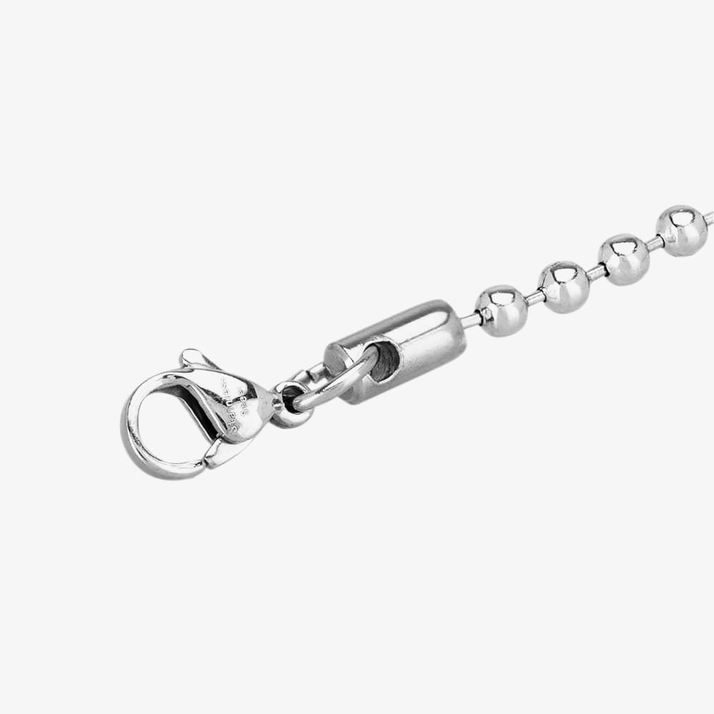 Bourne and Wilde Bourne and Wilde Men's Medium Ball Chain USS-770S22L3.2 in Silver - 4