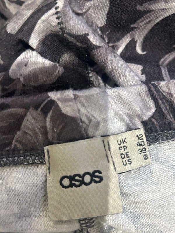 ASOS ASOS Black & White monochrome Baroque Floral Print Leggings