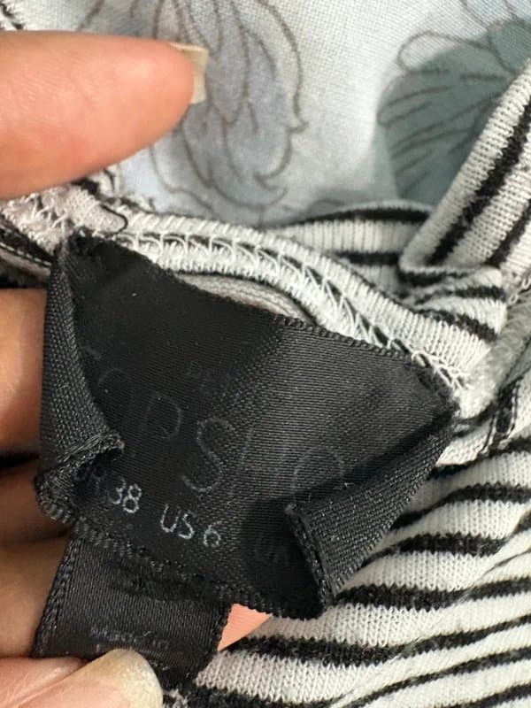 Topshop topshop crop petite striped tee