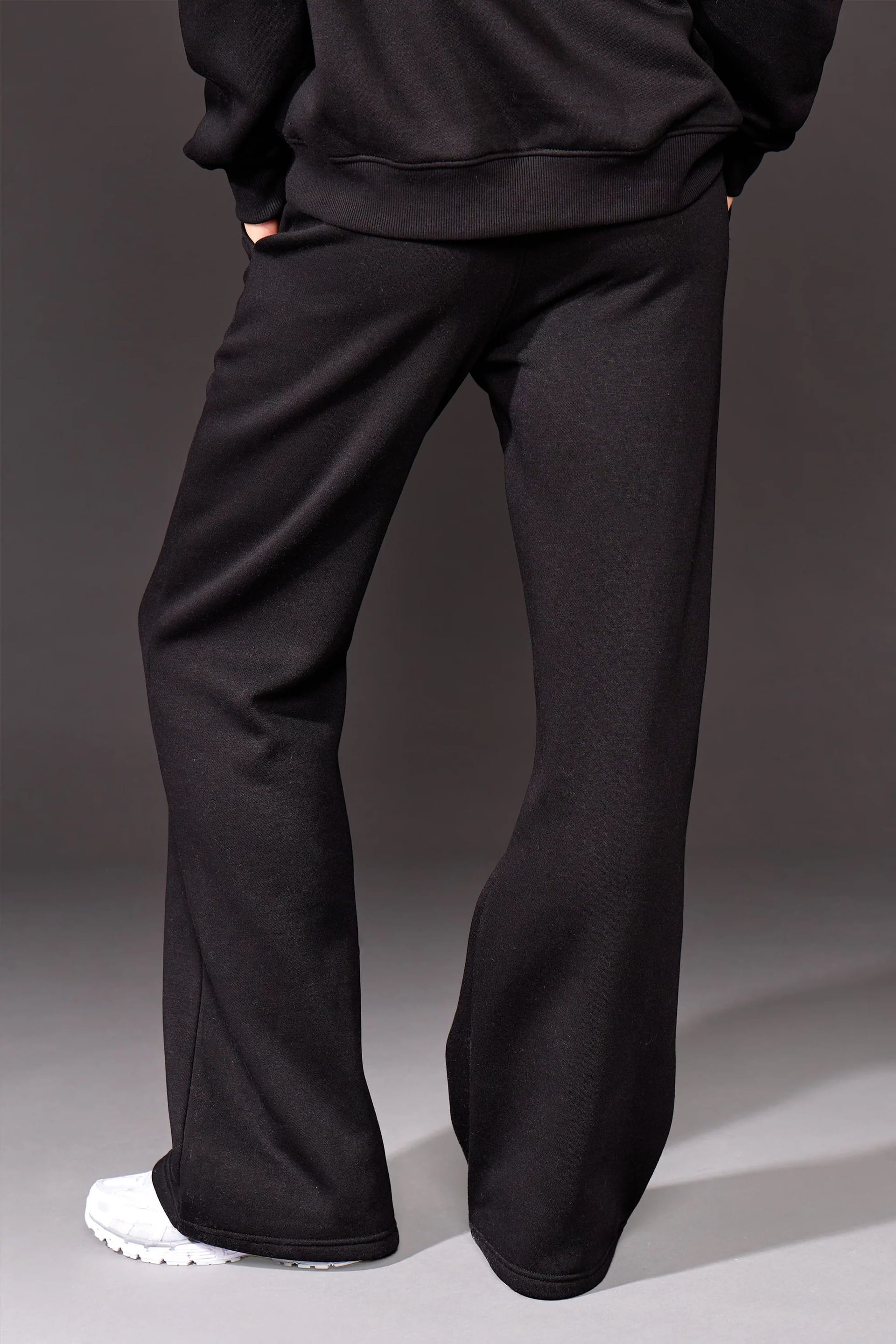 Kaiia Kaiia Slogan Flared Joggers Black & Silver - 4