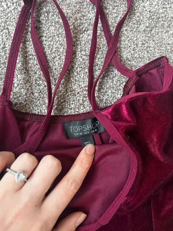 Topshop Velvet Mini dress