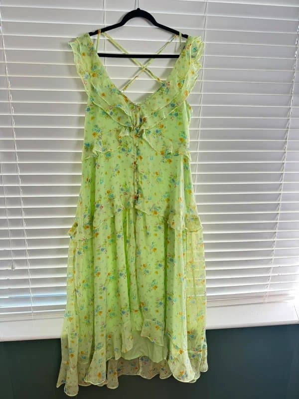 ASOS Design ASOS design chiffon midi tea dress wedding guest