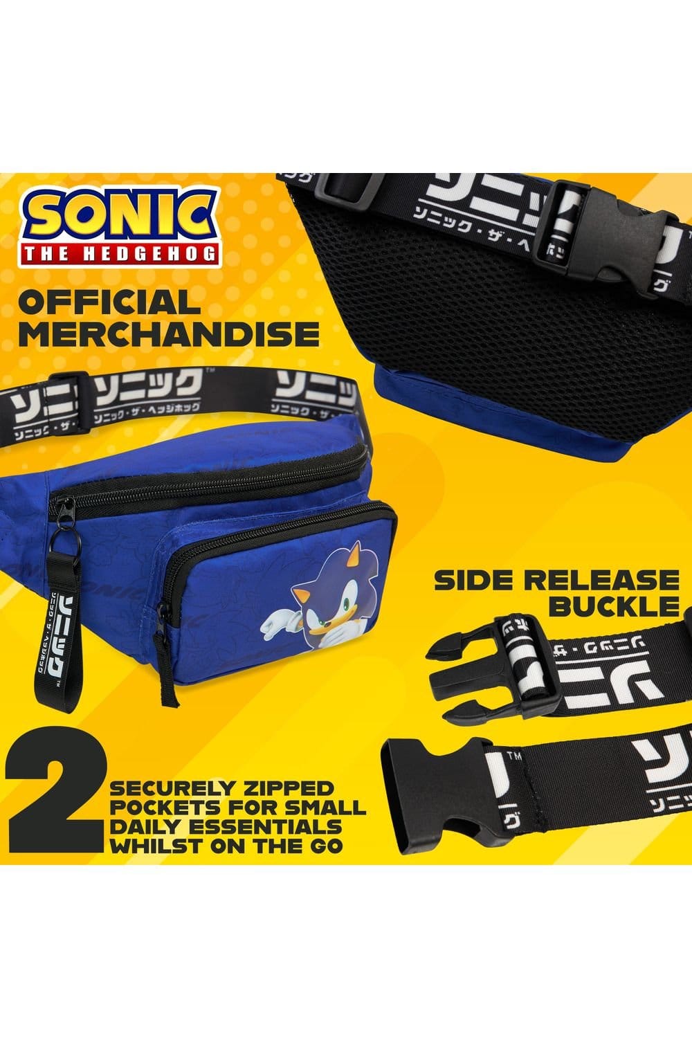 Sonic Sonic Men's Waist Bag in Blue - 4