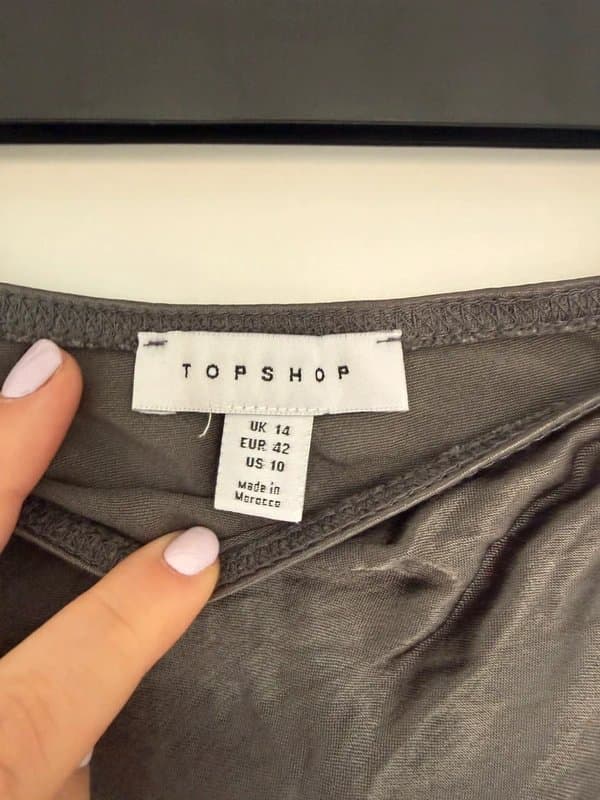 Topshop Grey Topshop Satin Skirt