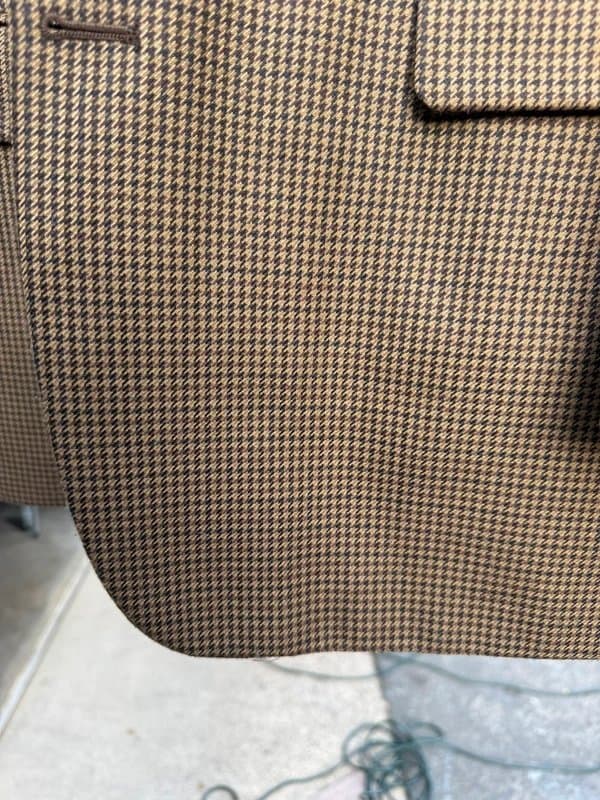 Gianelli Uomo Gianelli Uomo 44L Tan Check Sport Coat Blazer | Wool Blend | Classic 3-Button