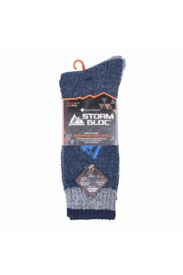 SOCKSHOP Storm Bloc SOCKSHOP Storm Bloc Men's 4 Pack Cushion Sole Hiking Work Boot Socks in Navy - 2