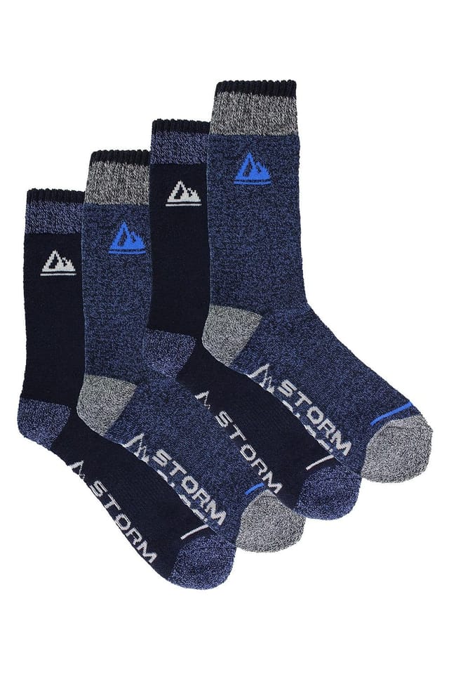SOCKSHOP Storm Bloc SOCKSHOP Storm Bloc Men's 4 Pack Cushion Sole Hiking Work Boot Socks in Navy - 3