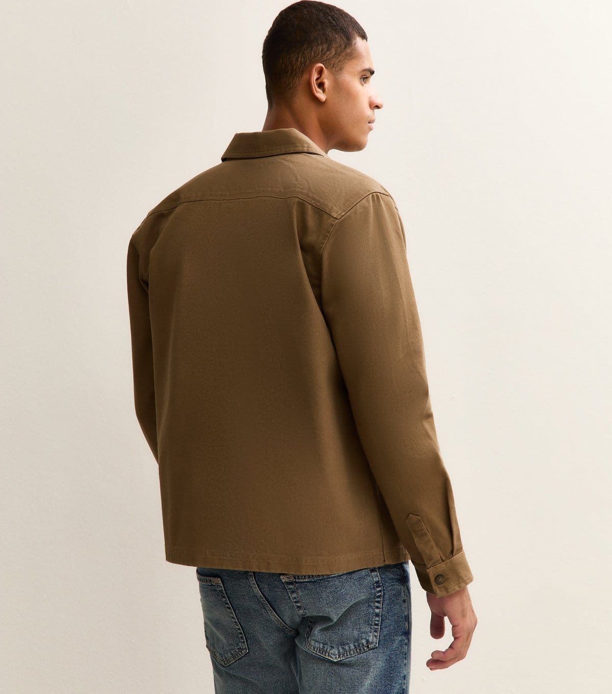 New Look Men's Brown Regular Fit Patch Pocket Shacket New Look - 4