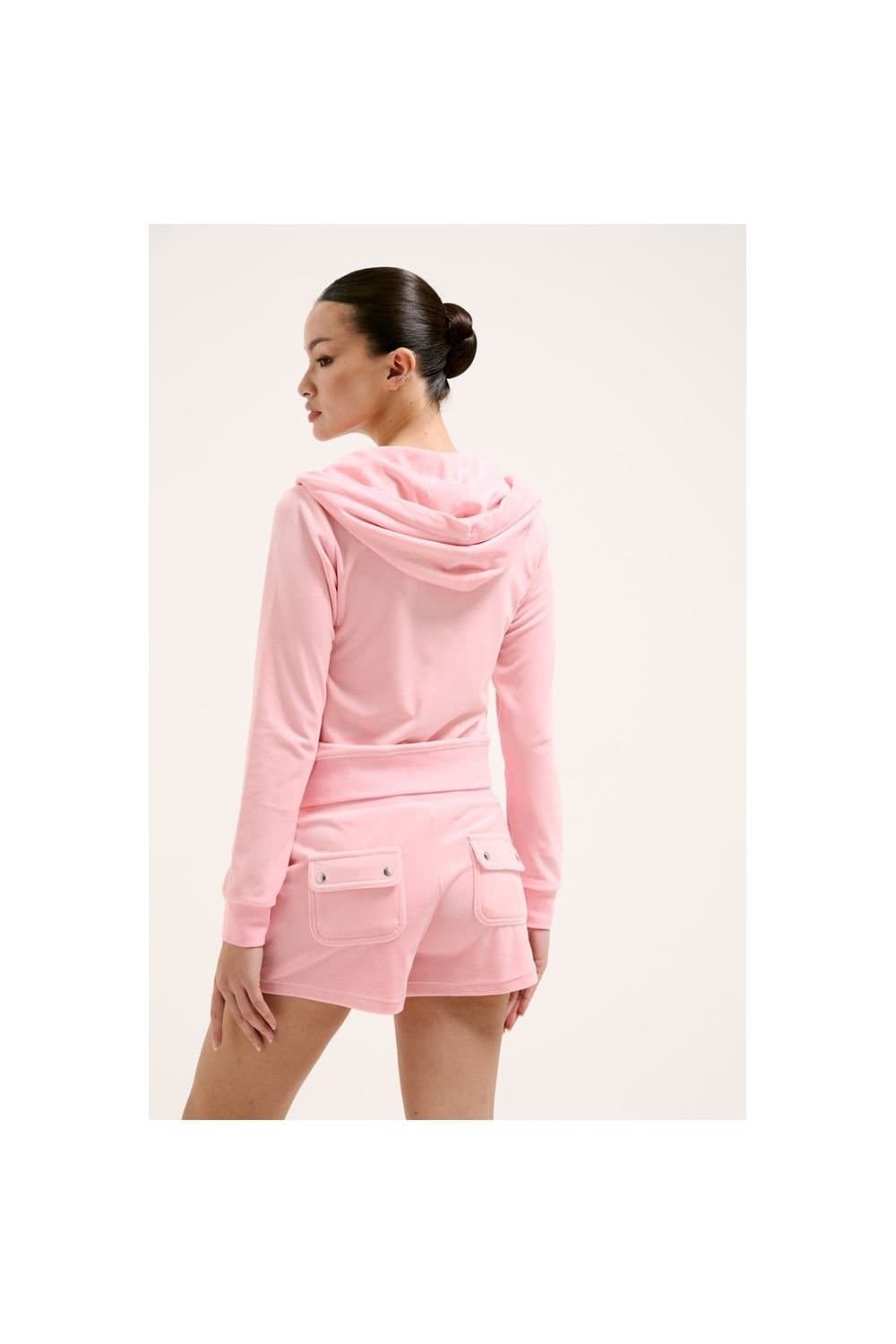 Juicy Couture Juicy Couture Women's Classic Velour Short With Back Pocket in Pink